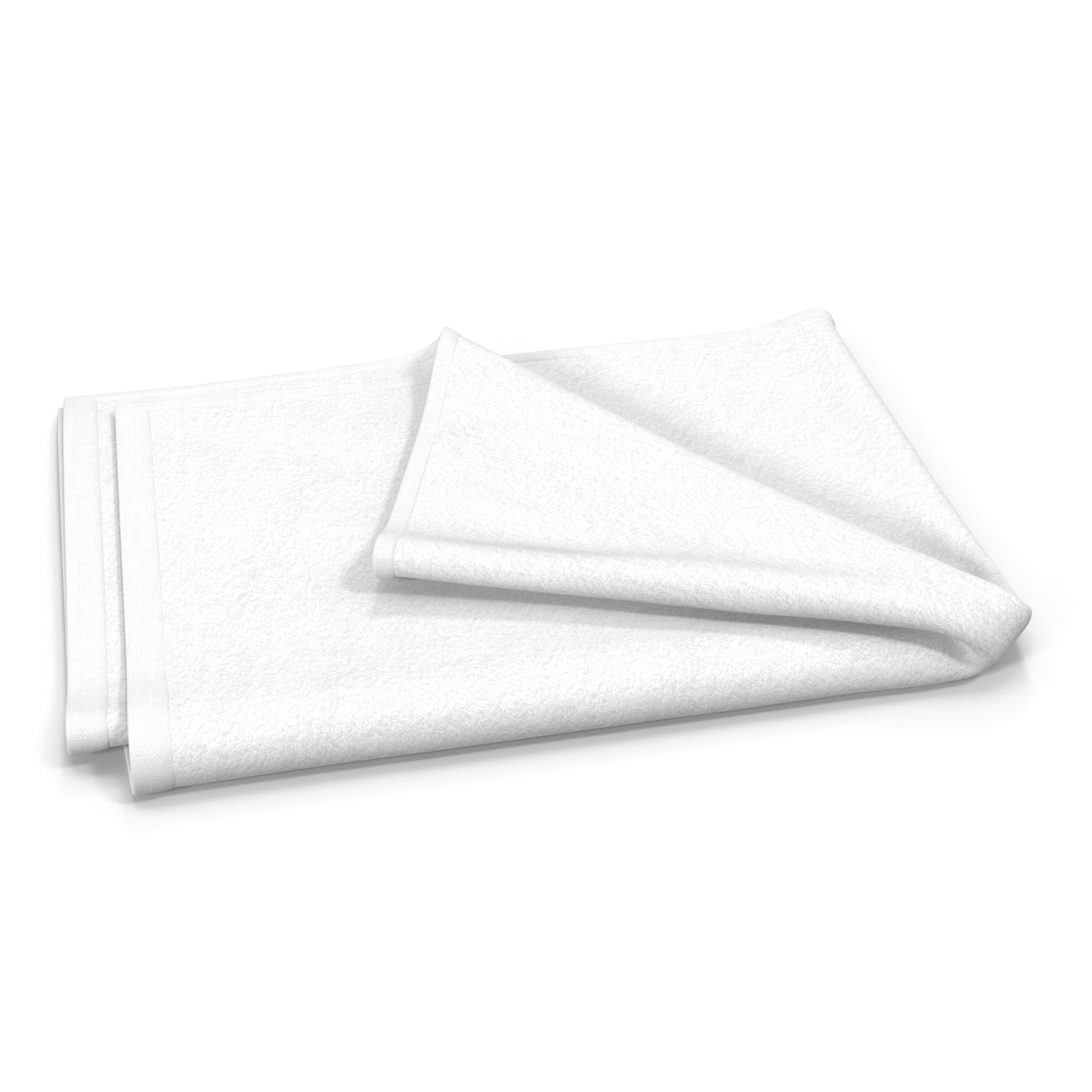 3D Towel 4 White model