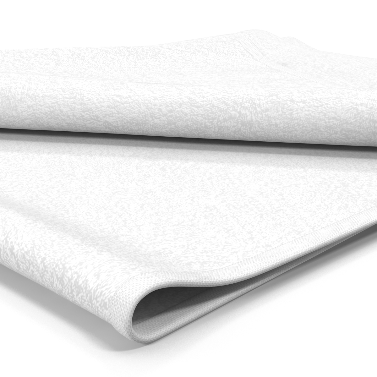 3D Towel 4 White model