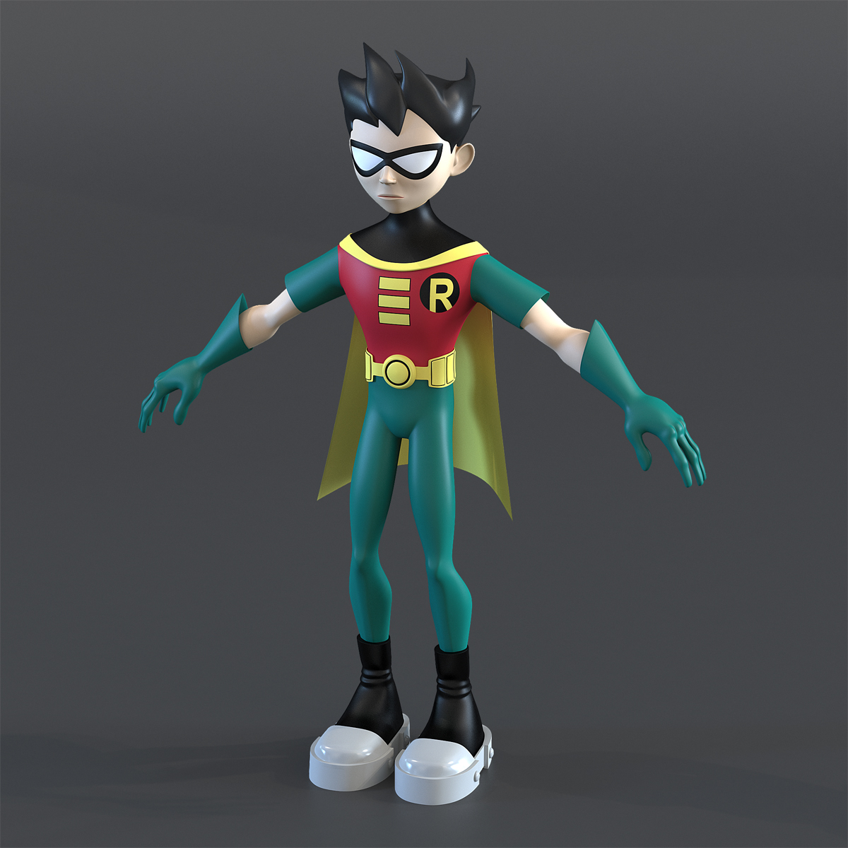 3D Robin Cartoon Character model