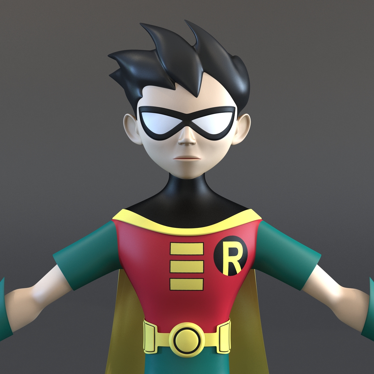 3D Robin Cartoon Character model