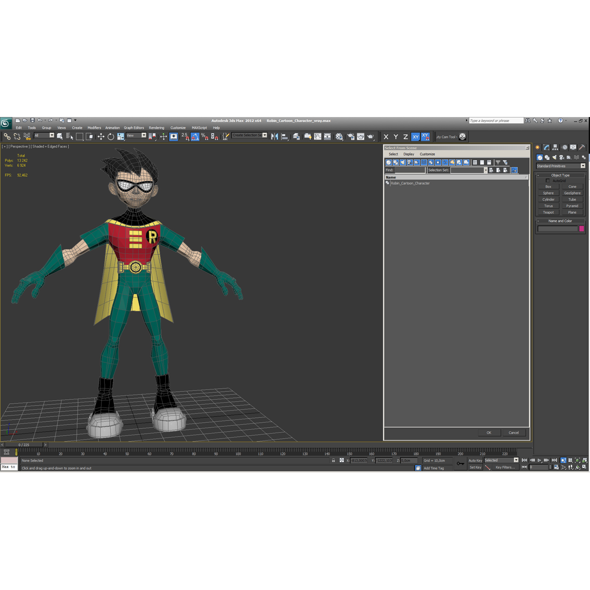 3D Robin Cartoon Character model