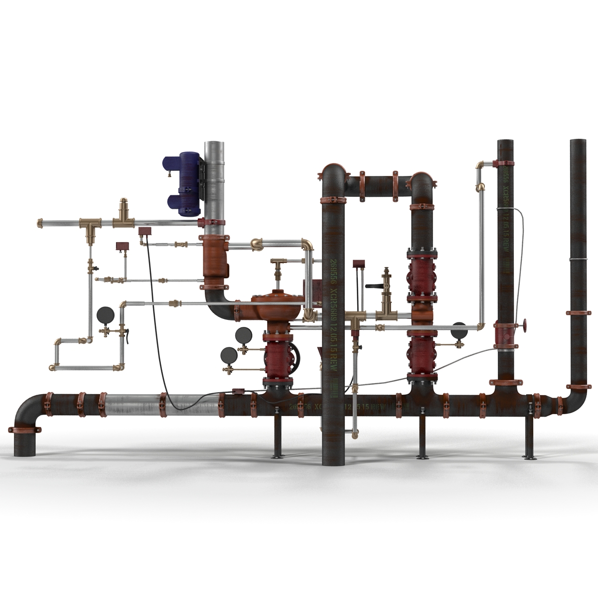 3D Industrial Pipes