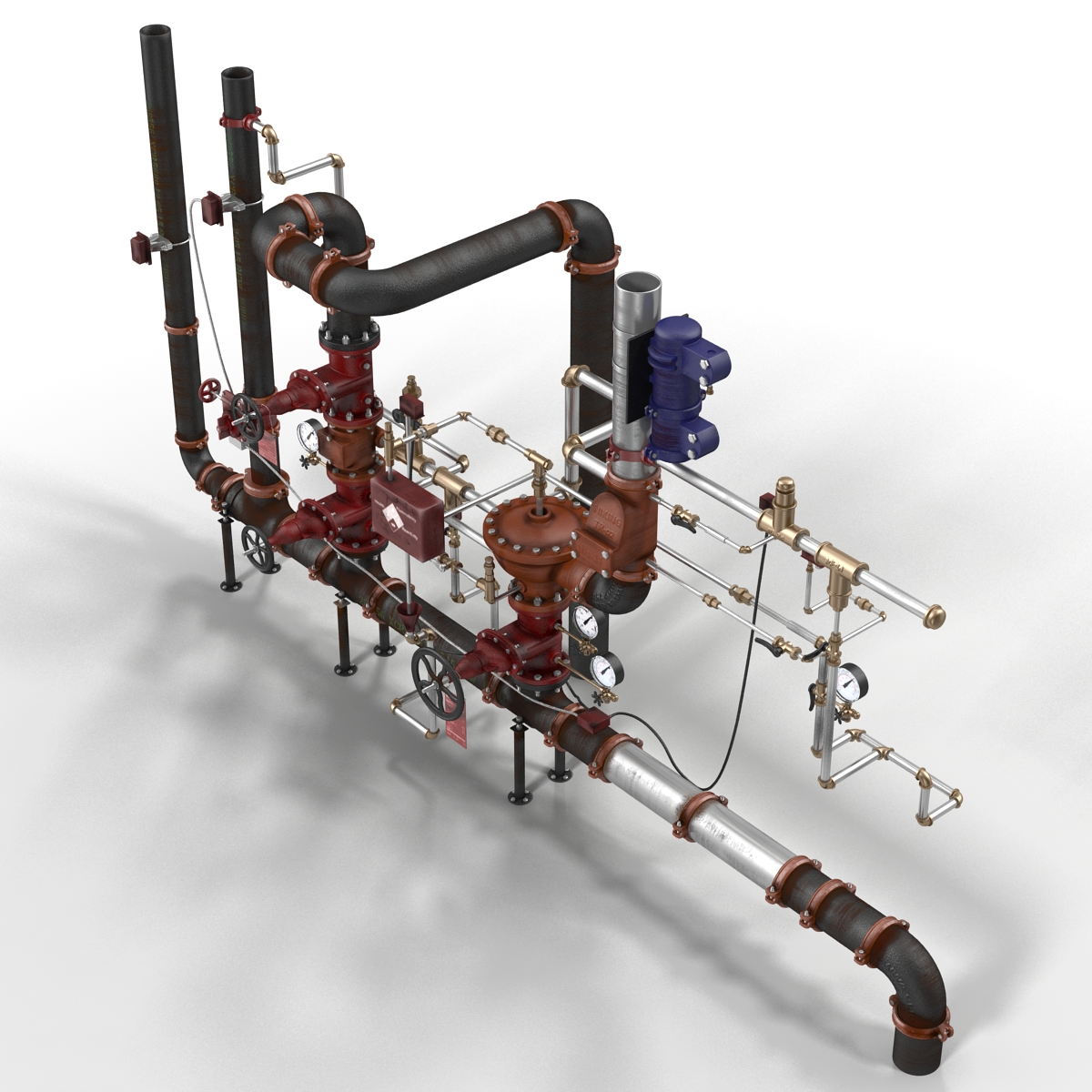 3D Industrial Pipes