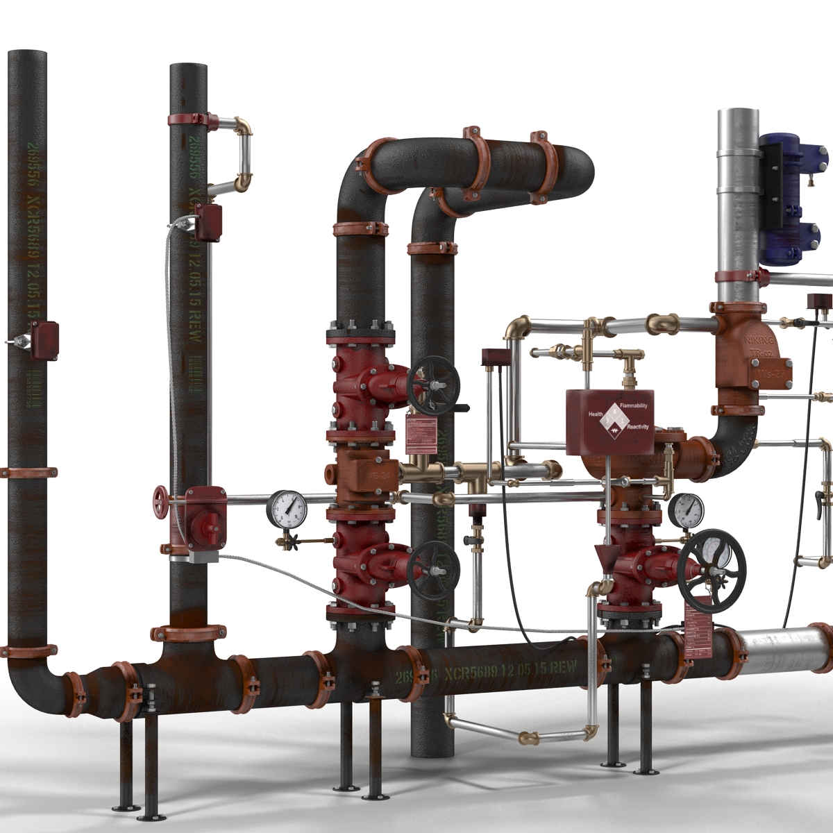 3D Industrial Pipes