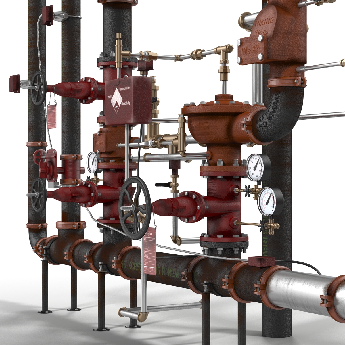 3D Industrial Pipes