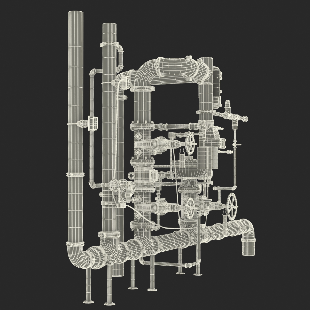 3D Industrial Pipes