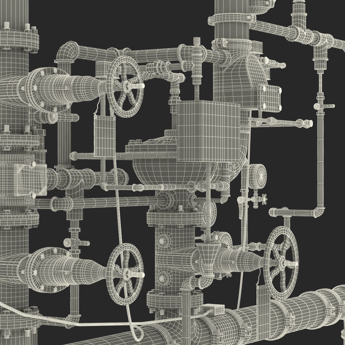 3D Industrial Pipes