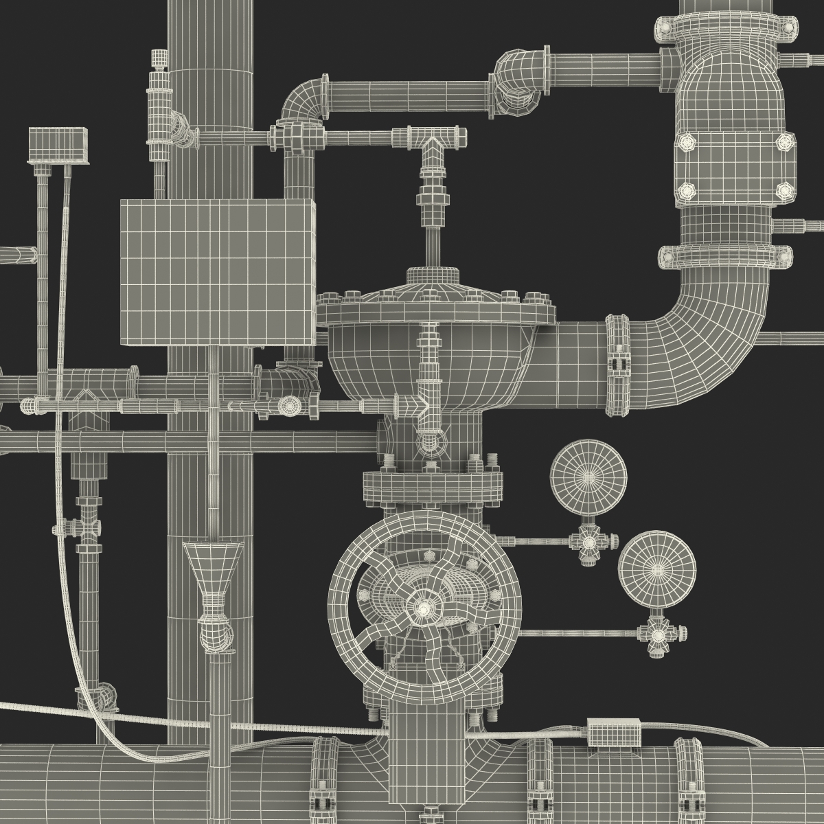 3D Industrial Pipes