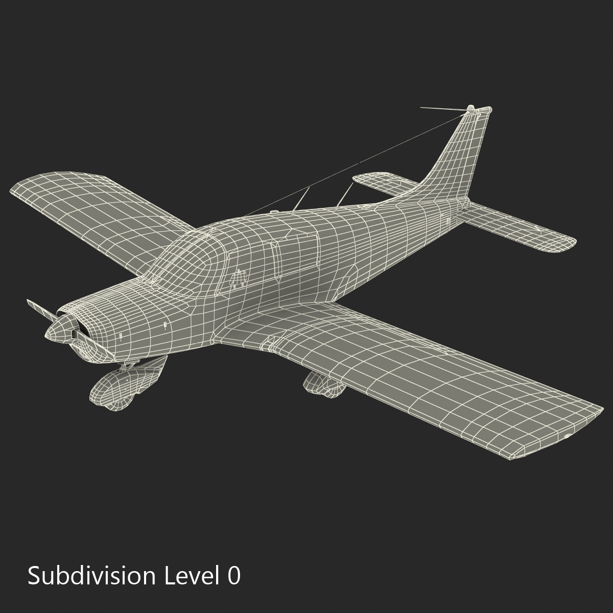 3D model Light Aircraft Piper PA 28 Cherokee