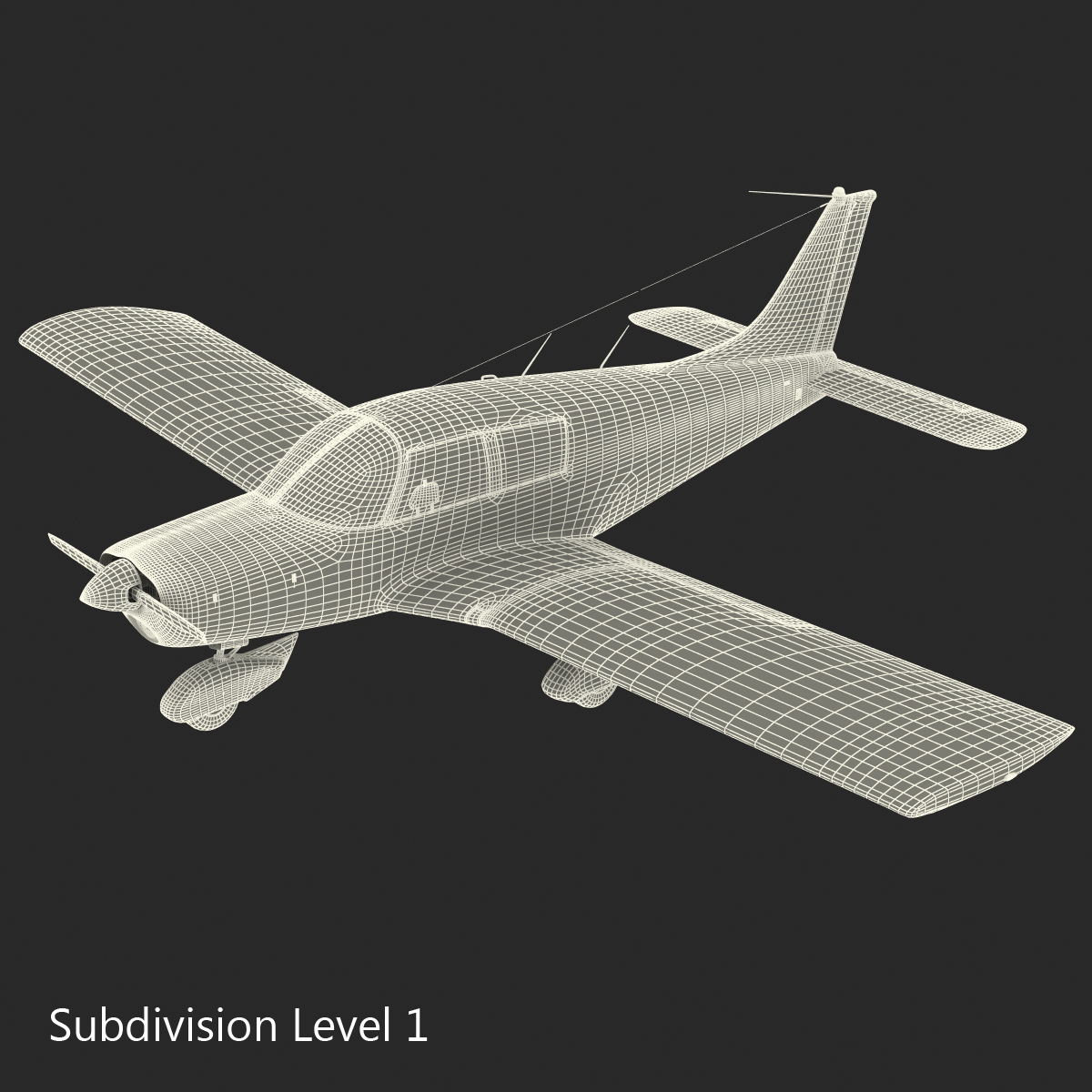 3D model Light Aircraft Piper PA 28 Cherokee