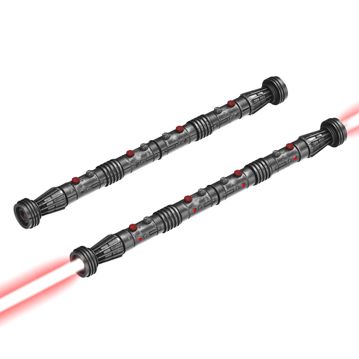 Star Wars Darth Maul Double Lightsaber Used Set 3D