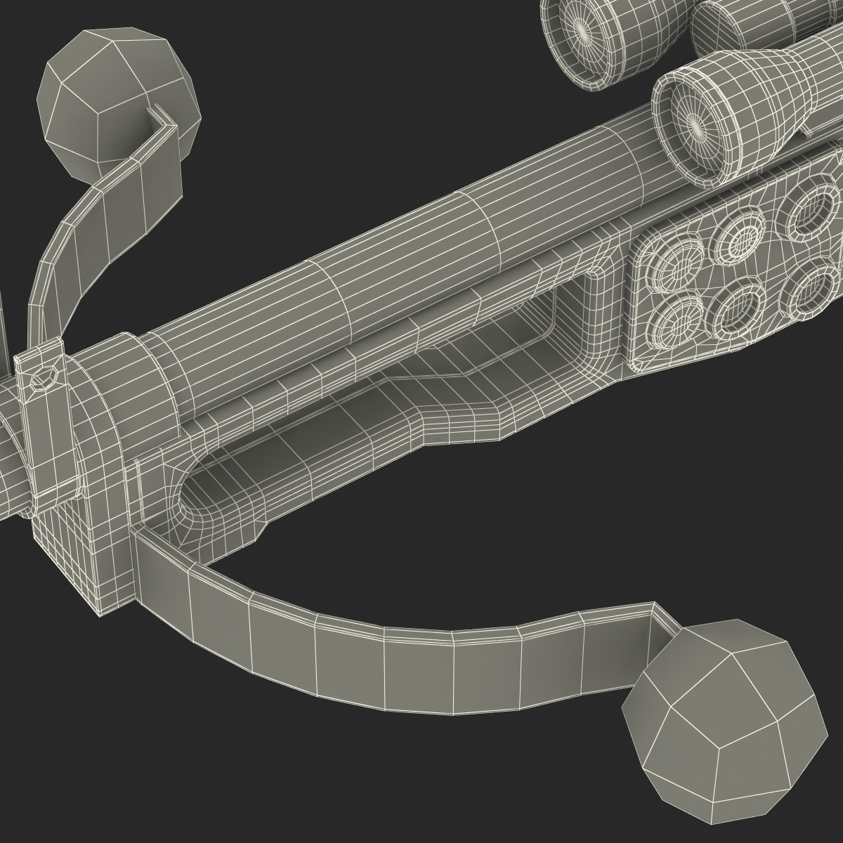 3D model Star Wars Chewbaccas Bowcaster Used