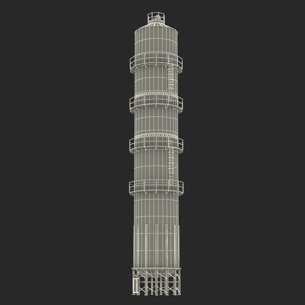 Industrial Tower Grain Dryers 3D model