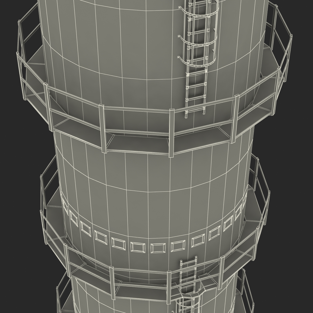 Industrial Tower Grain Dryers 3D model