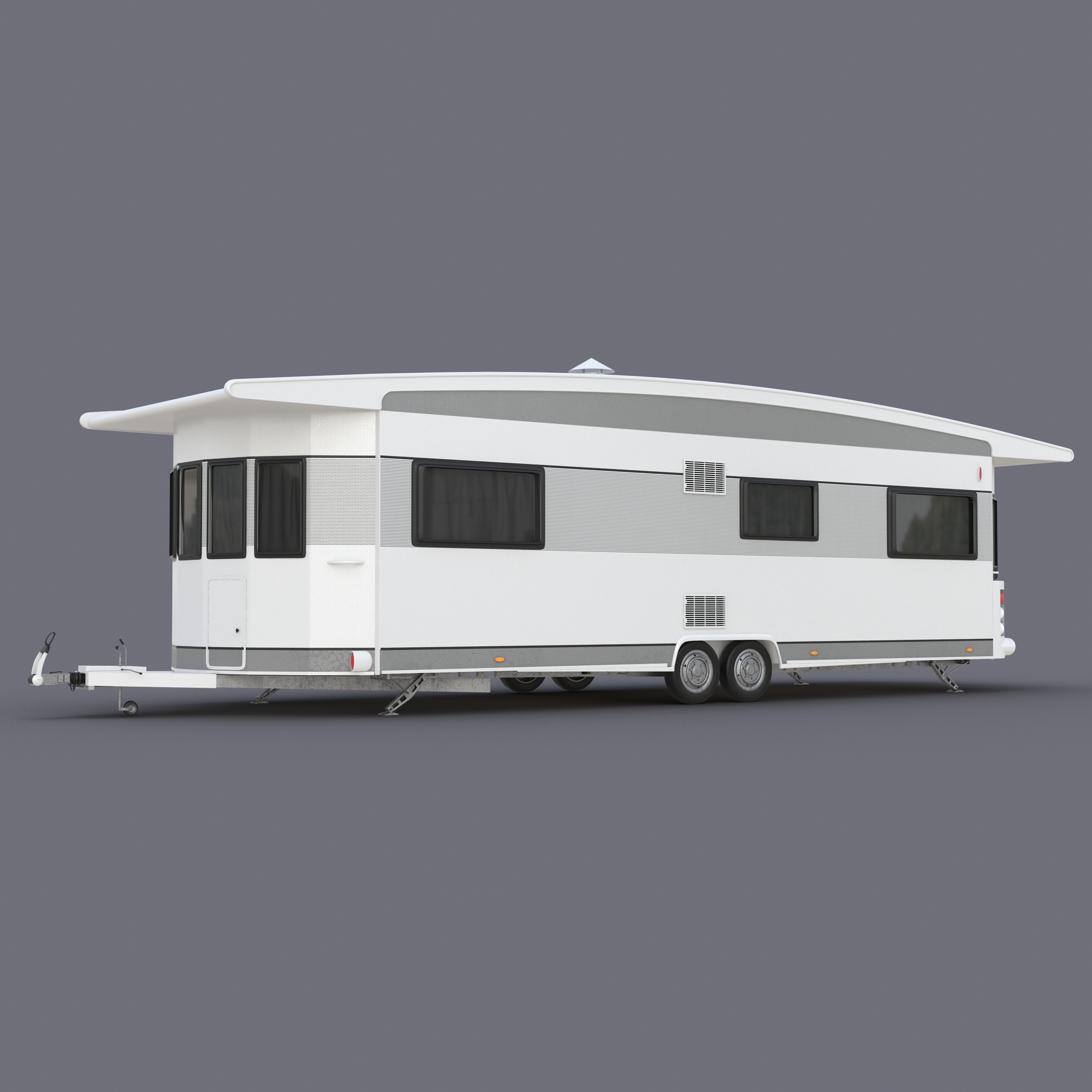 Hobby Caravan Landhaus Rigged 3D model