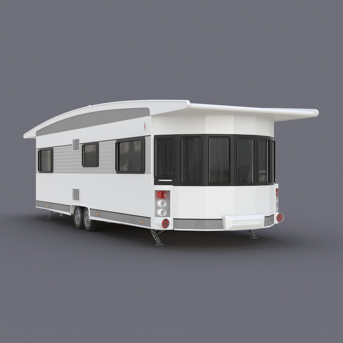 Hobby Caravan Landhaus Rigged 3D model