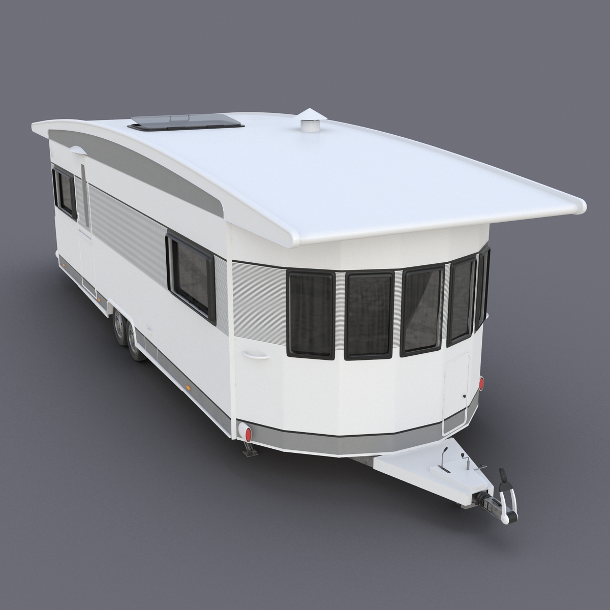 Hobby Caravan Landhaus Rigged 3D model