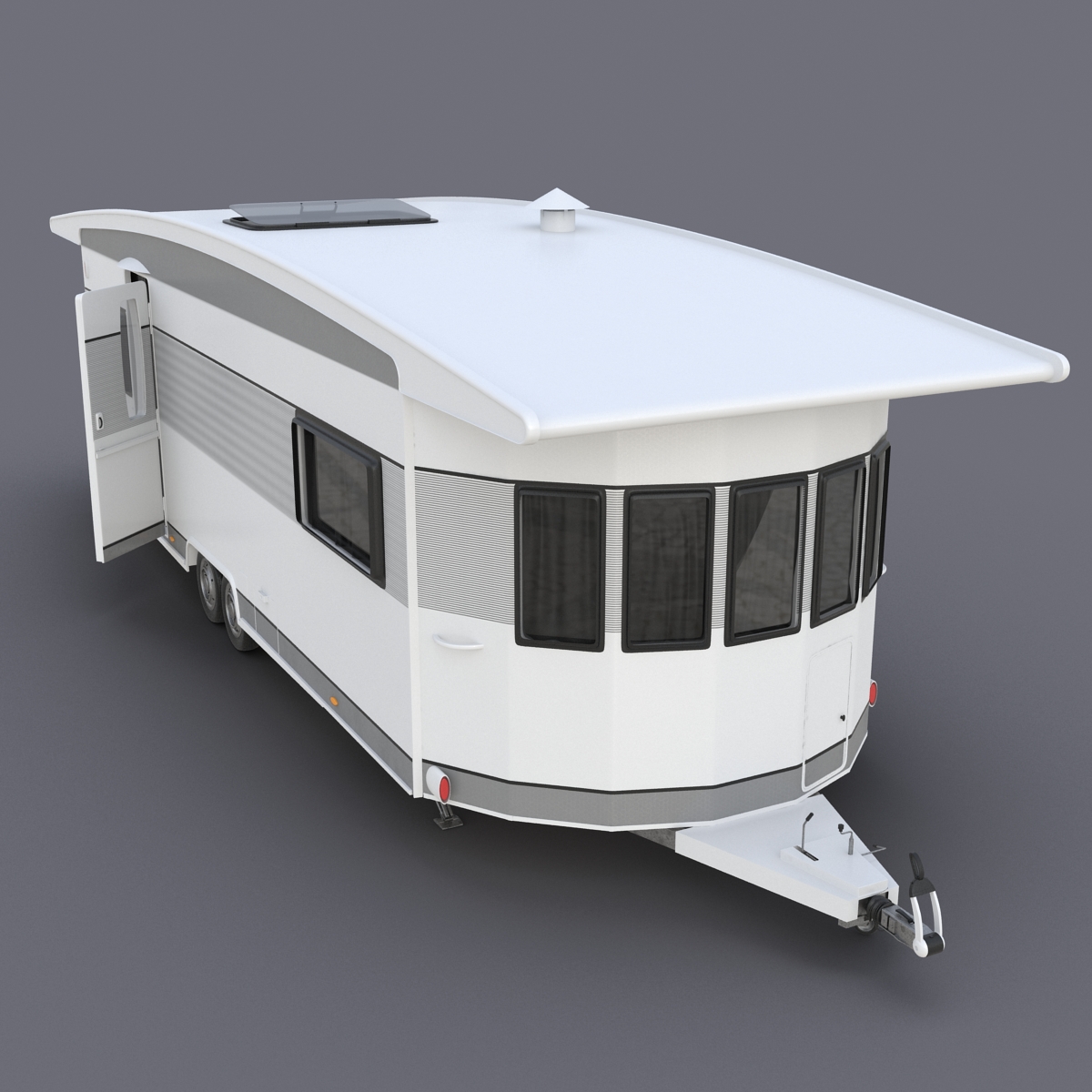 Hobby Caravan Landhaus Rigged 3D model