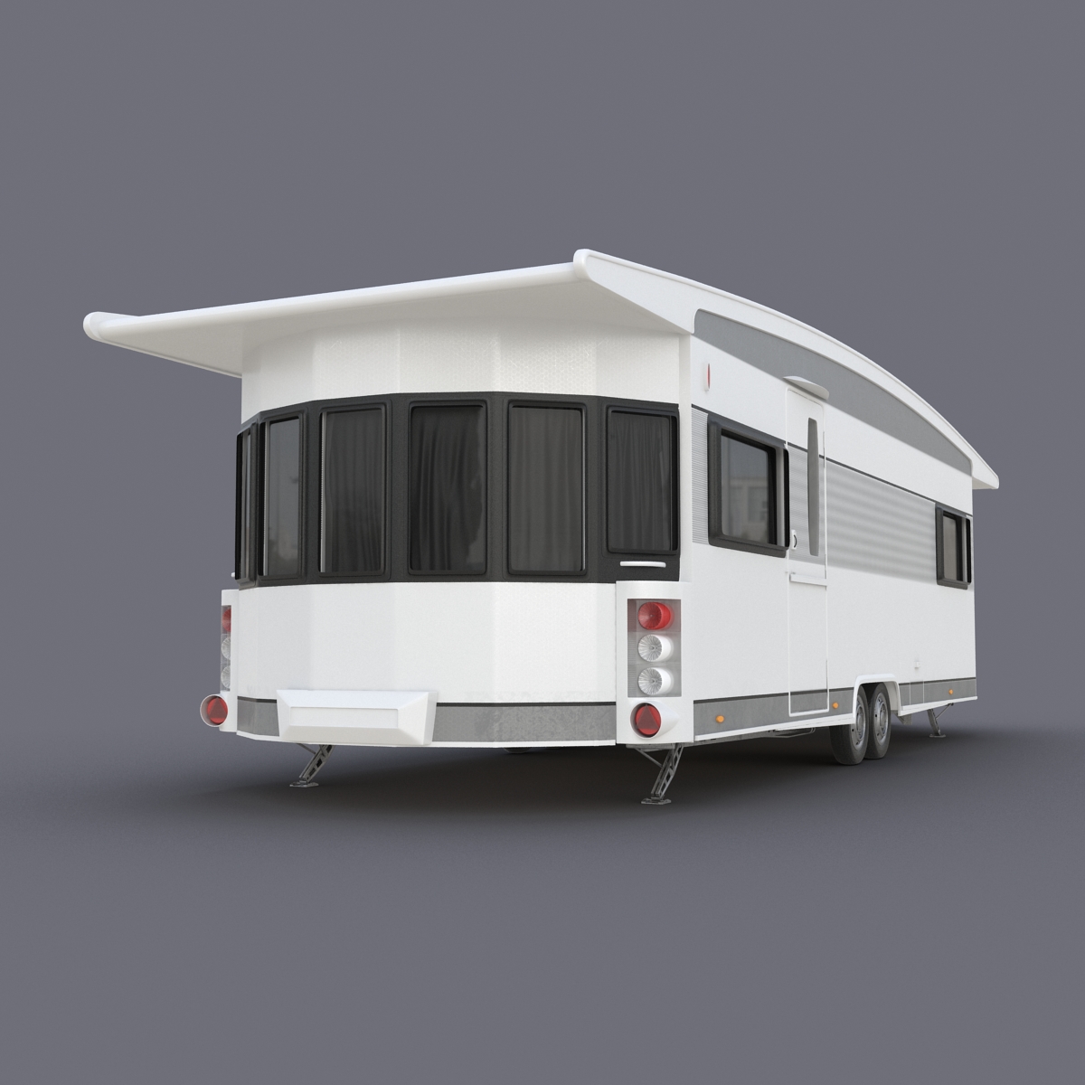 Hobby Caravan Landhaus Rigged 3D model