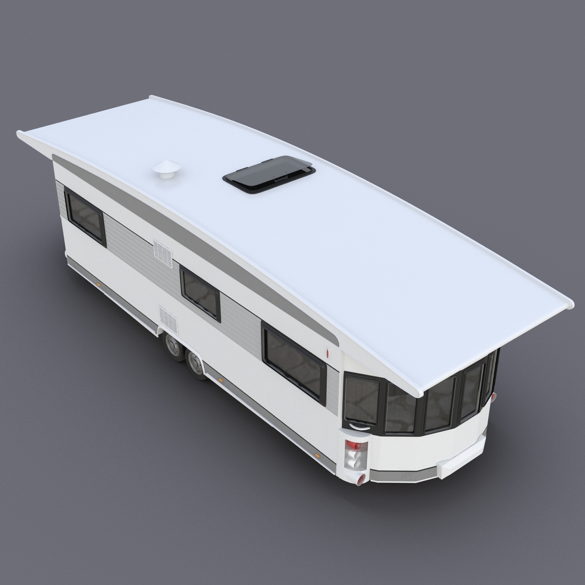 Hobby Caravan Landhaus Rigged 3D model