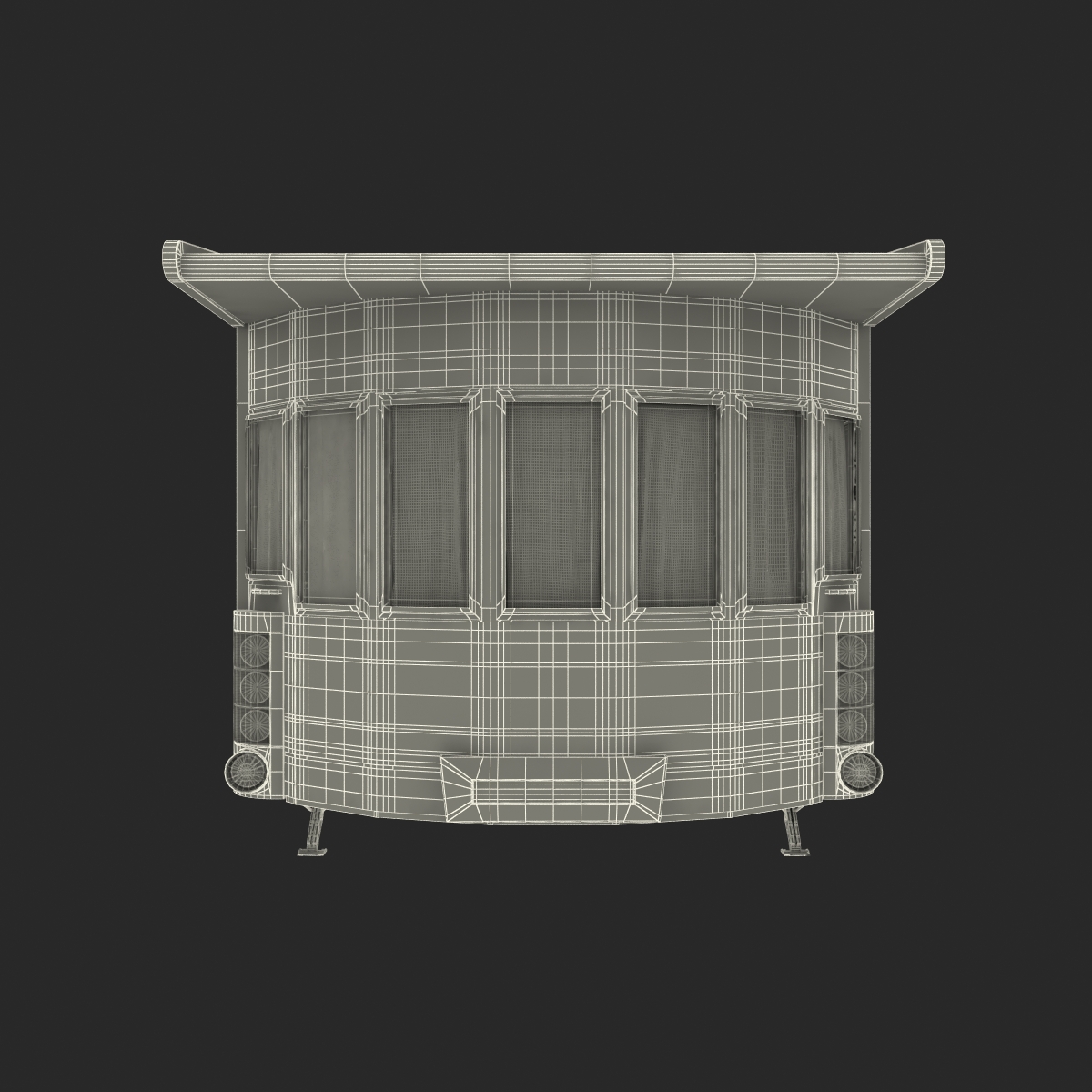 Hobby Caravan Landhaus Rigged 3D model