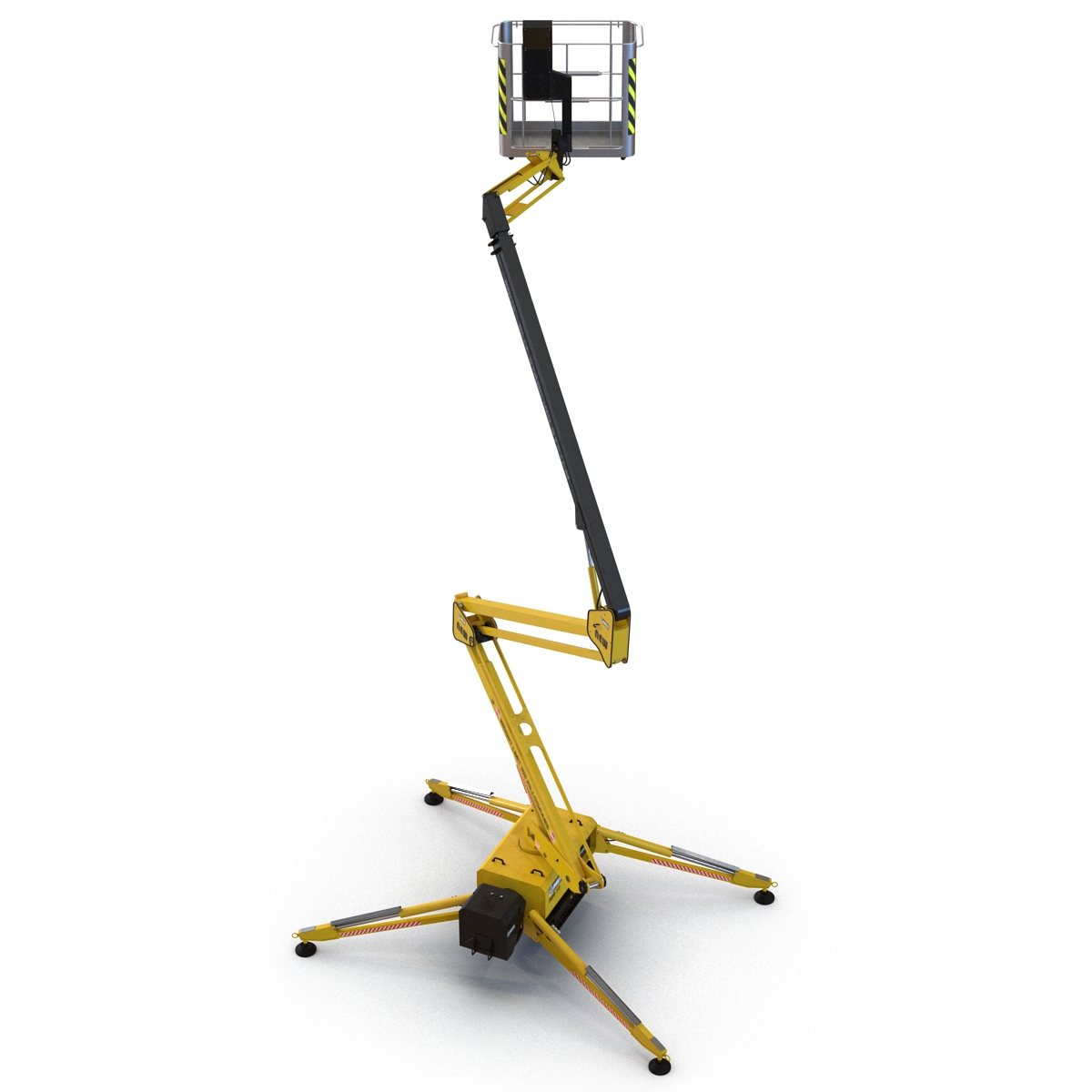 Telescopic Boom Lift Yellow 3 3D model