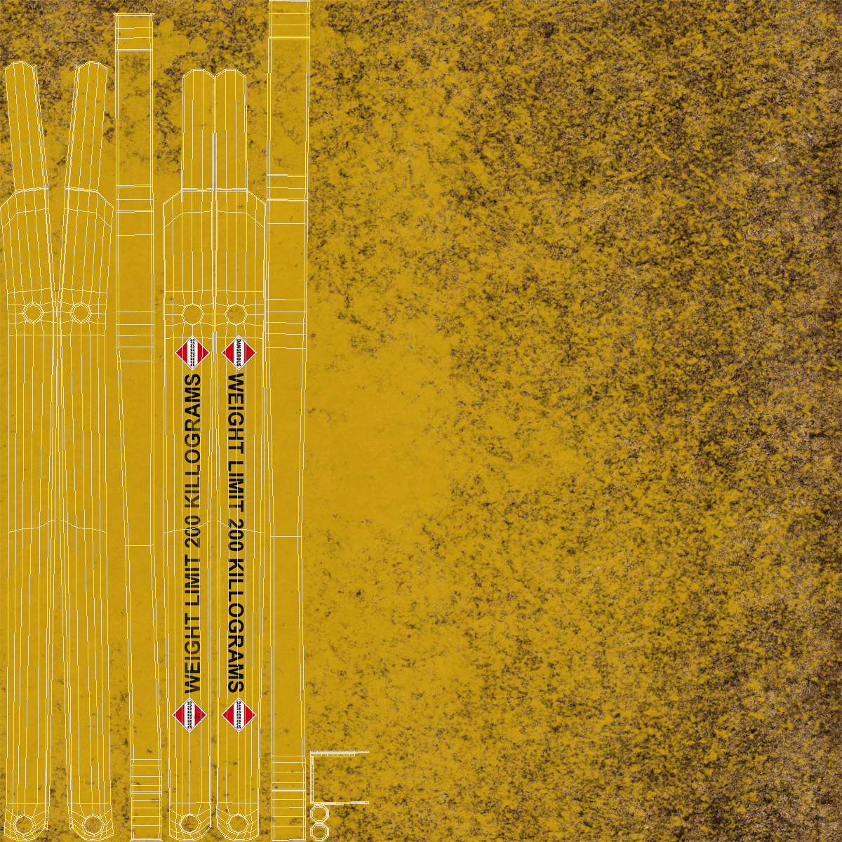 Telescopic Boom Lift Yellow 3 3D model