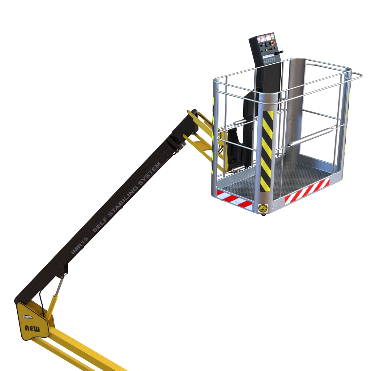 Telescopic Boom Lift Yellow 3 3D model