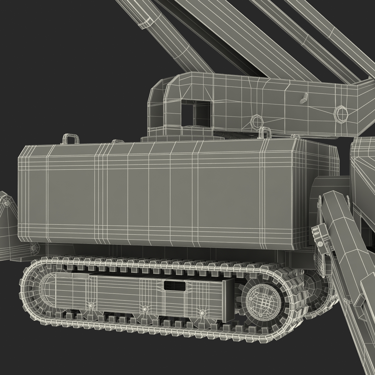 Telescopic Boom Lift Yellow 3 3D model