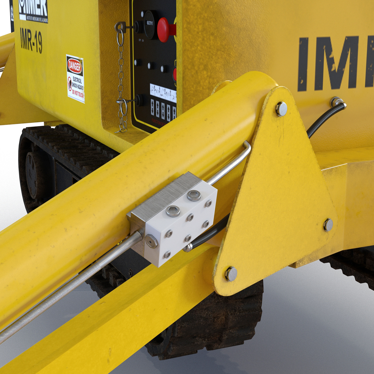 Telescopic Boom Lift Yellow 3 3D model