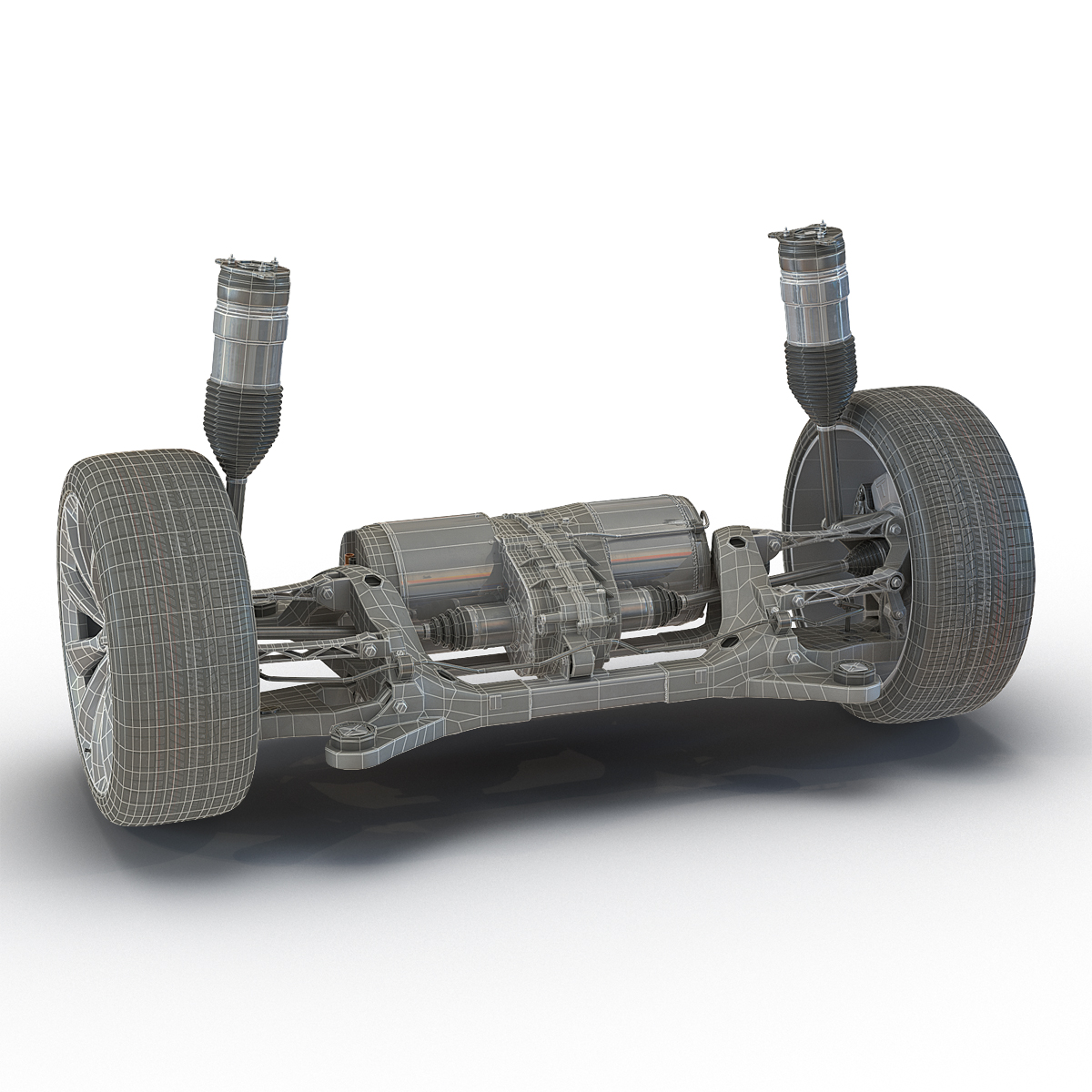 3D Tesla Model S Back Axle model