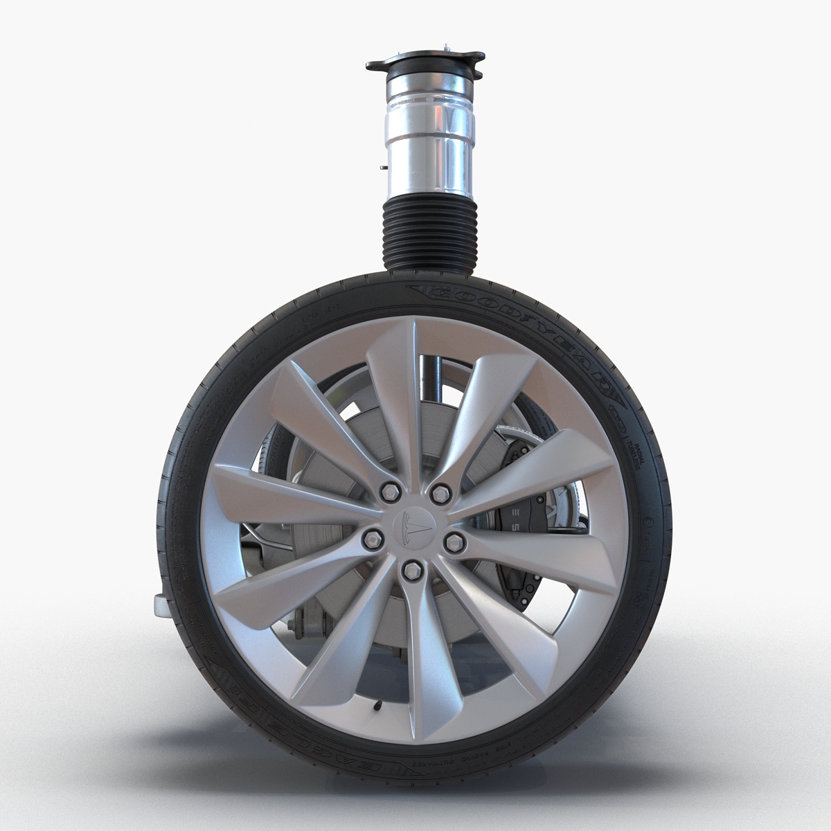 3D Tesla Model S Back Axle model