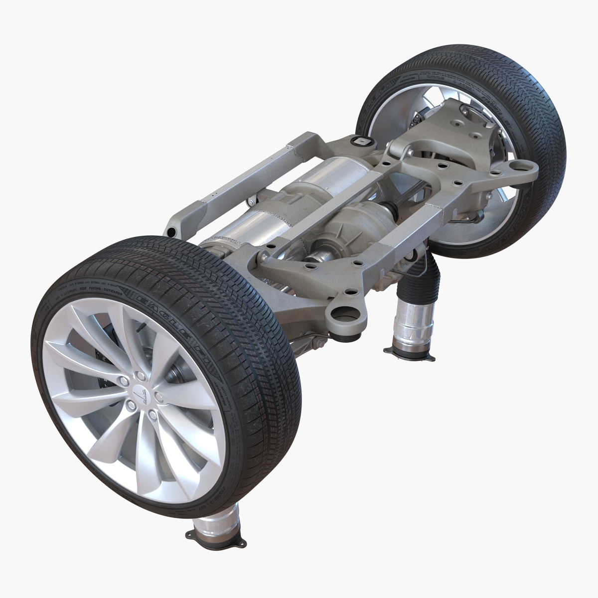 3D Tesla Model S Back Axle model