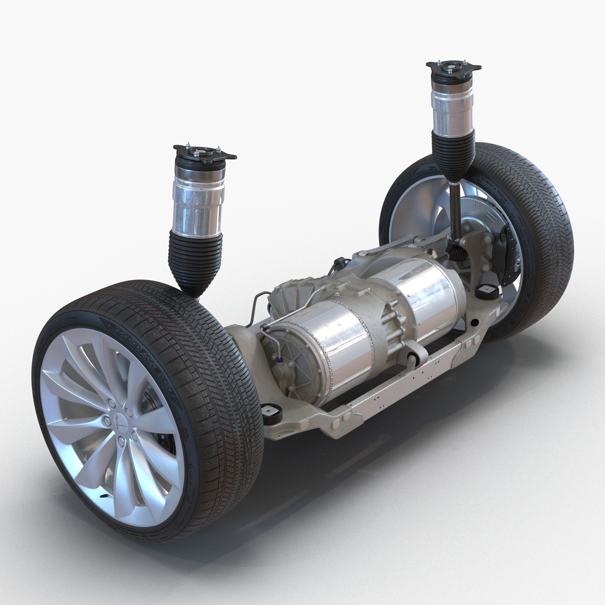 3D Tesla Model S Back Axle model