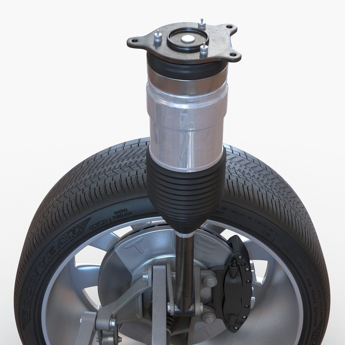 3D Tesla Model S Back Axle model