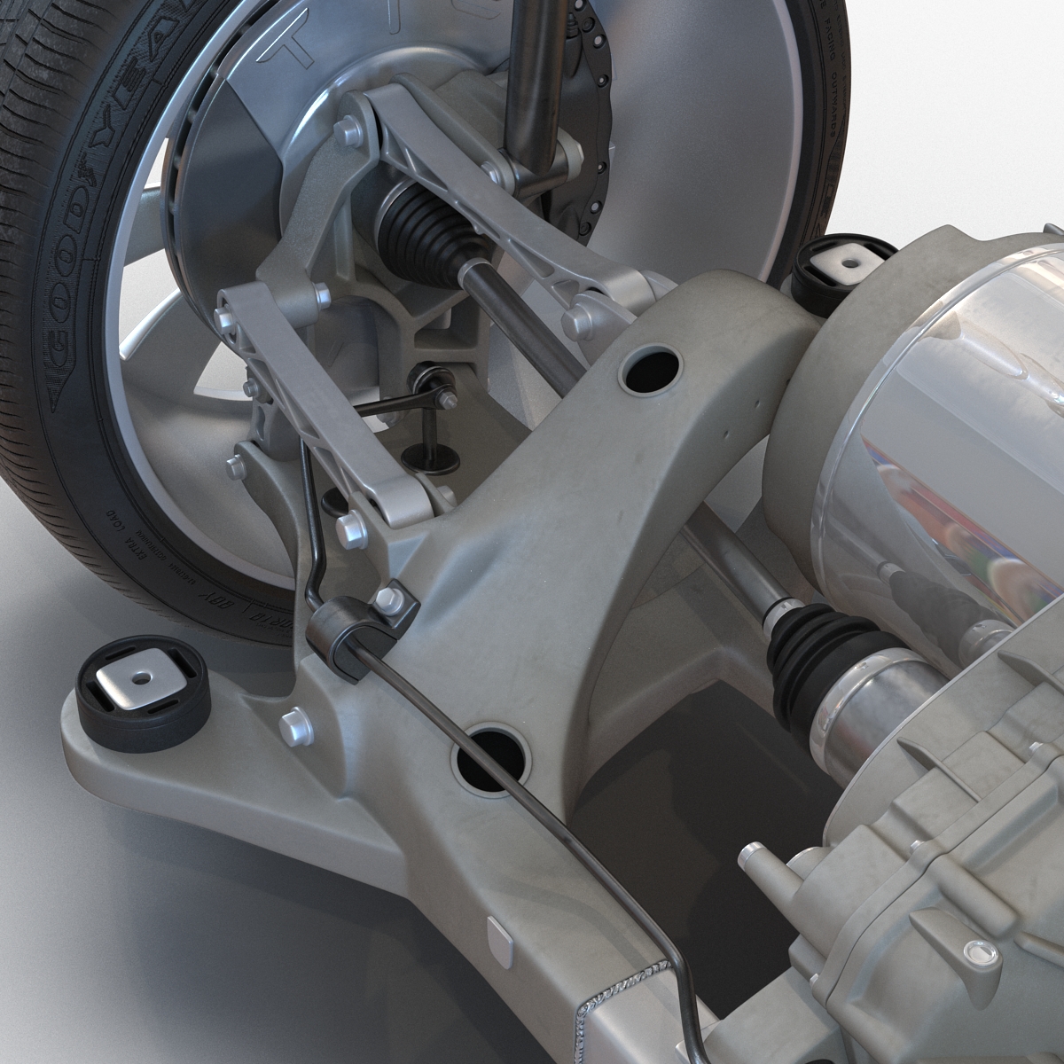 3D Tesla Model S Back Axle model