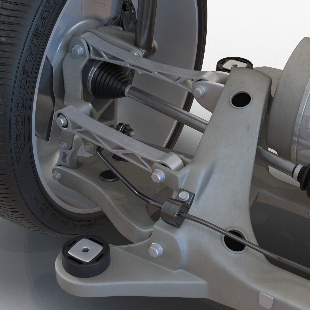 3D Tesla Model S Back Axle model