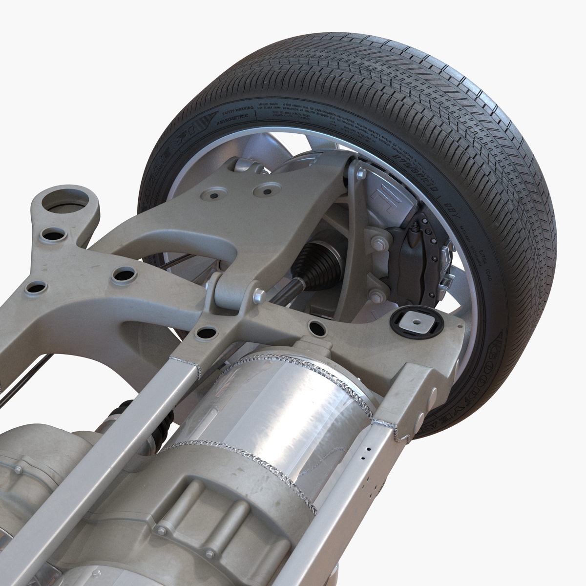 3D Tesla Model S Back Axle model