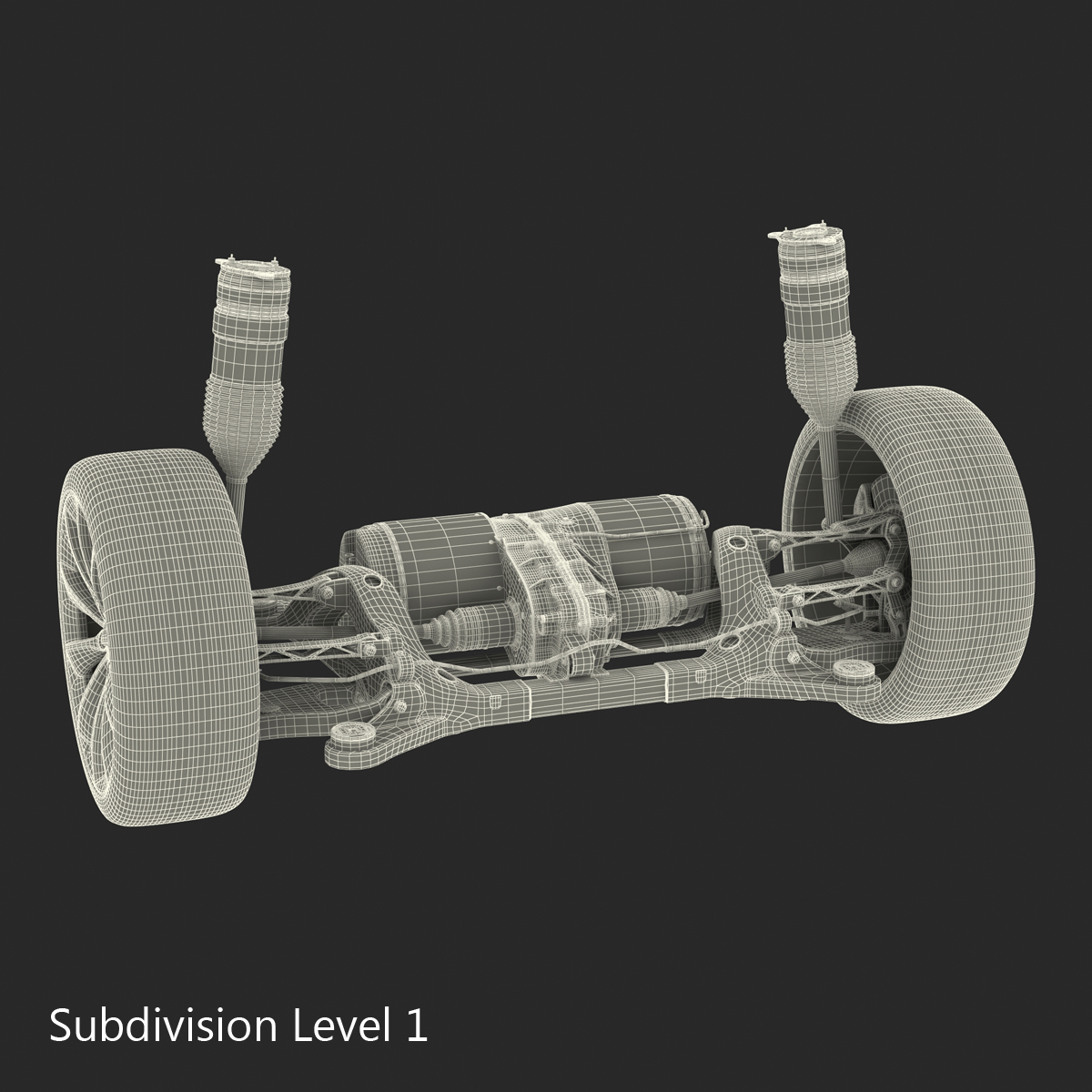 3D Tesla Model S Back Axle model