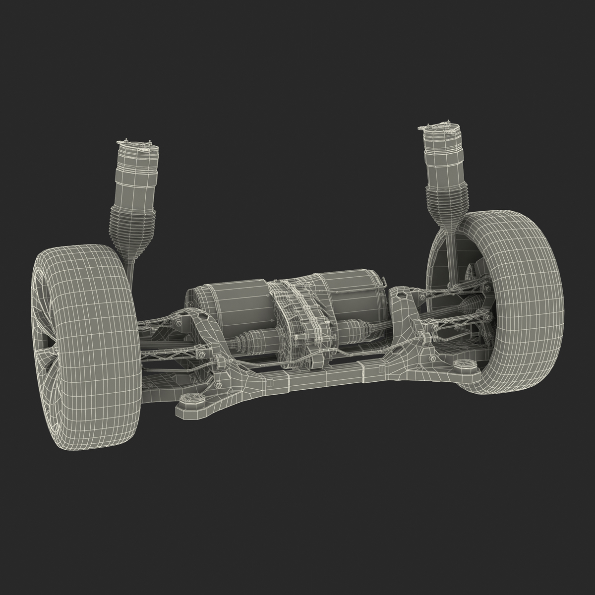 3D Tesla Model S Back Axle model