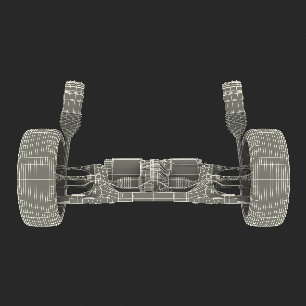 3D Tesla Model S Back Axle model