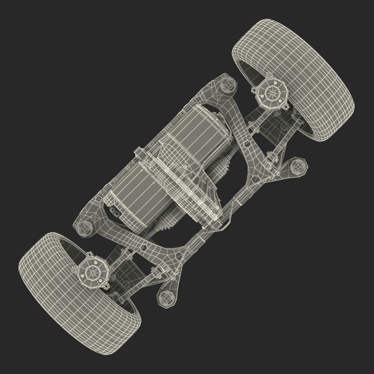 3D Tesla Model S Back Axle model