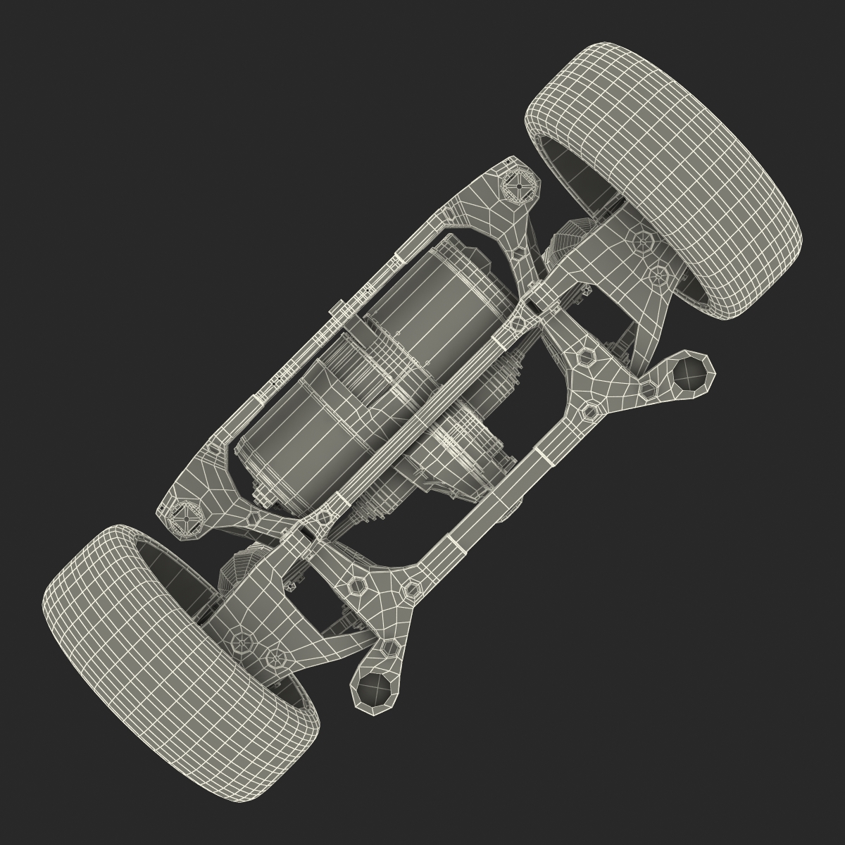 3D Tesla Model S Back Axle model