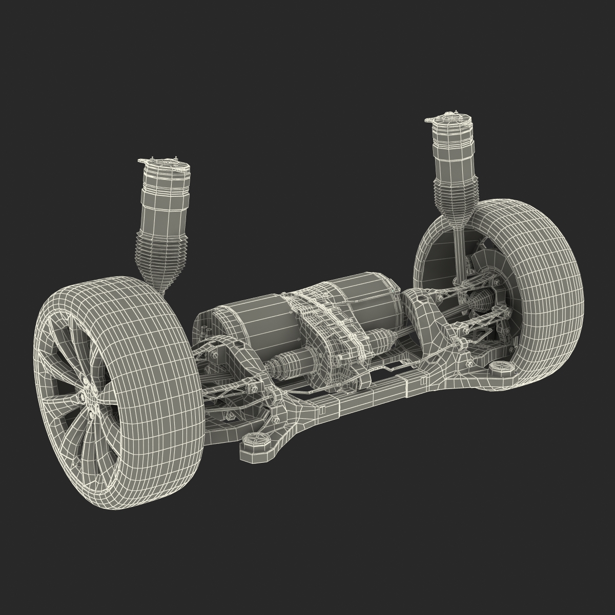 3D Tesla Model S Back Axle model