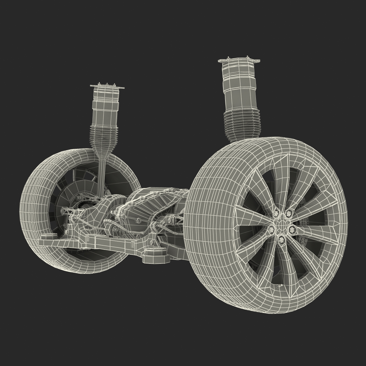 3D Tesla Model S Back Axle model