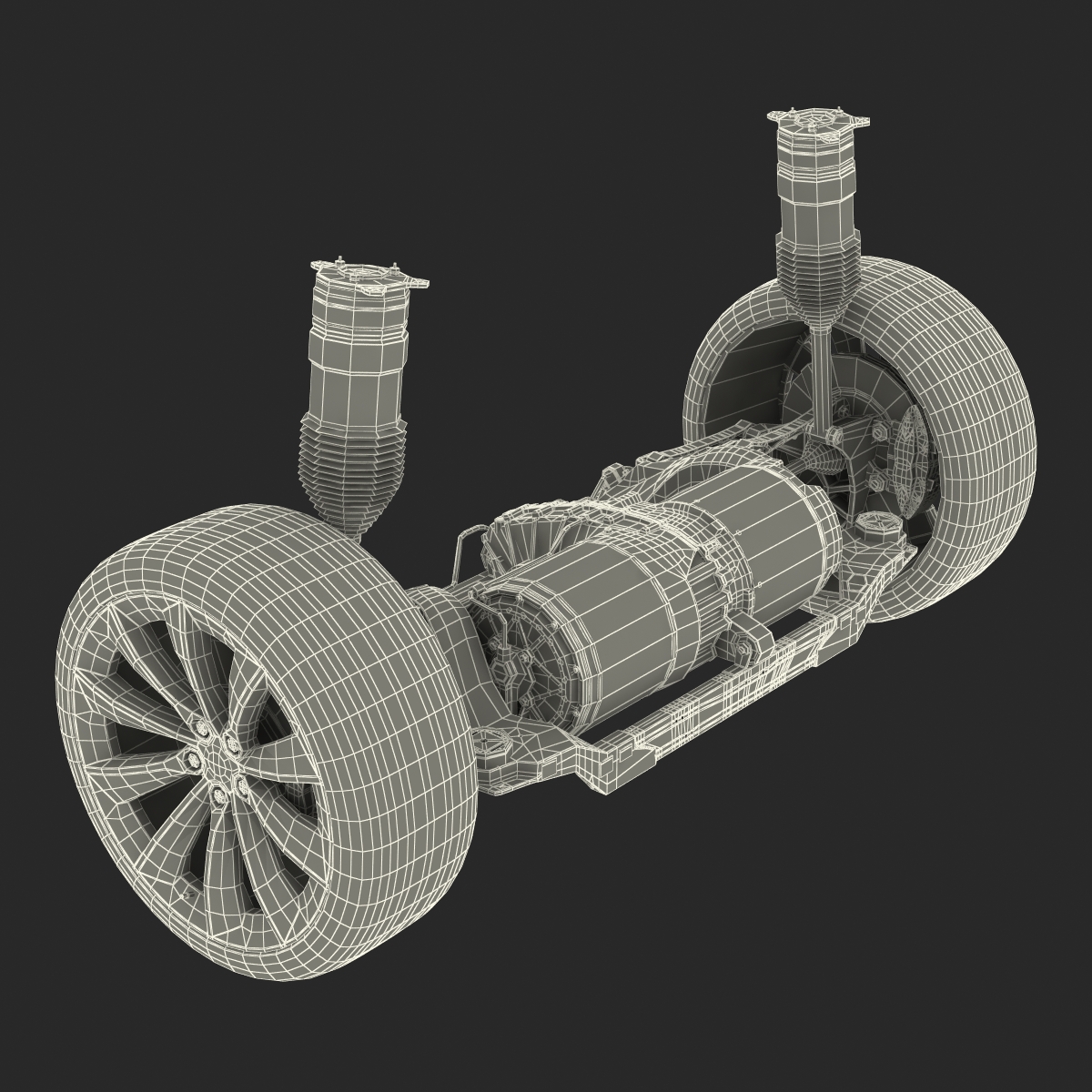 3D Tesla Model S Back Axle model