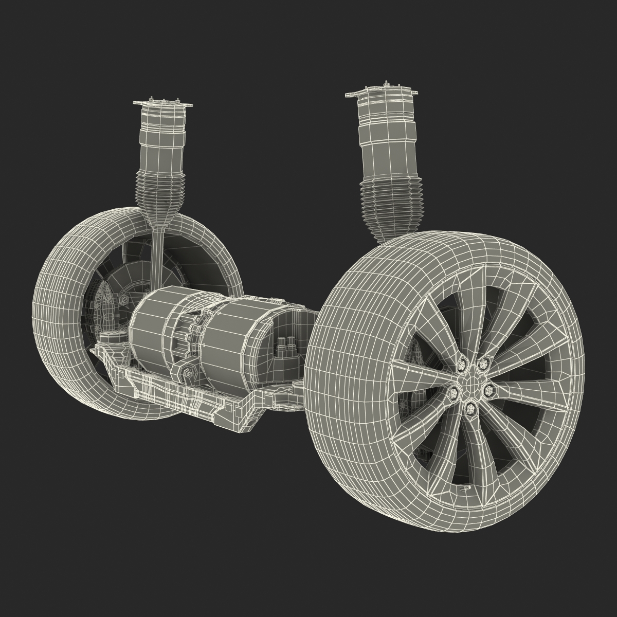 3D Tesla Model S Back Axle model