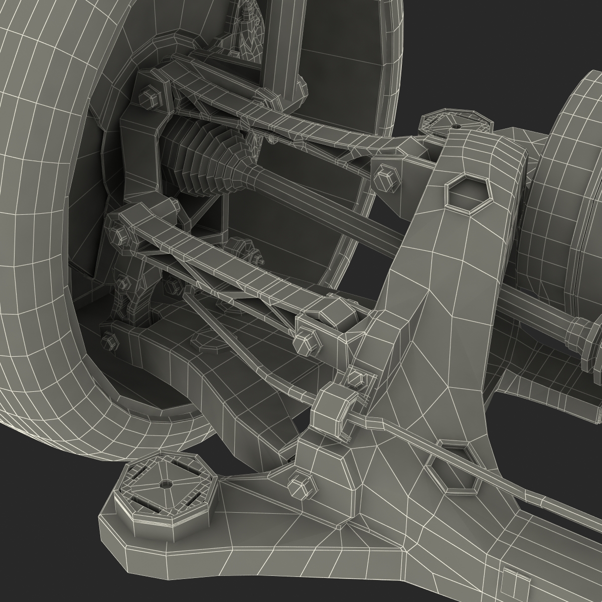 3D Tesla Model S Back Axle model