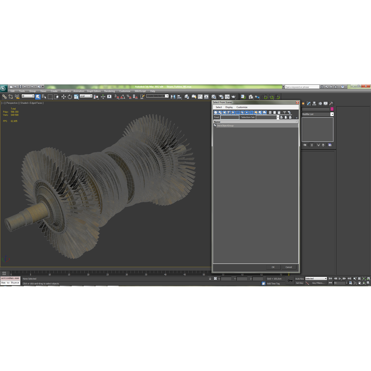 3D Steam Turbine model