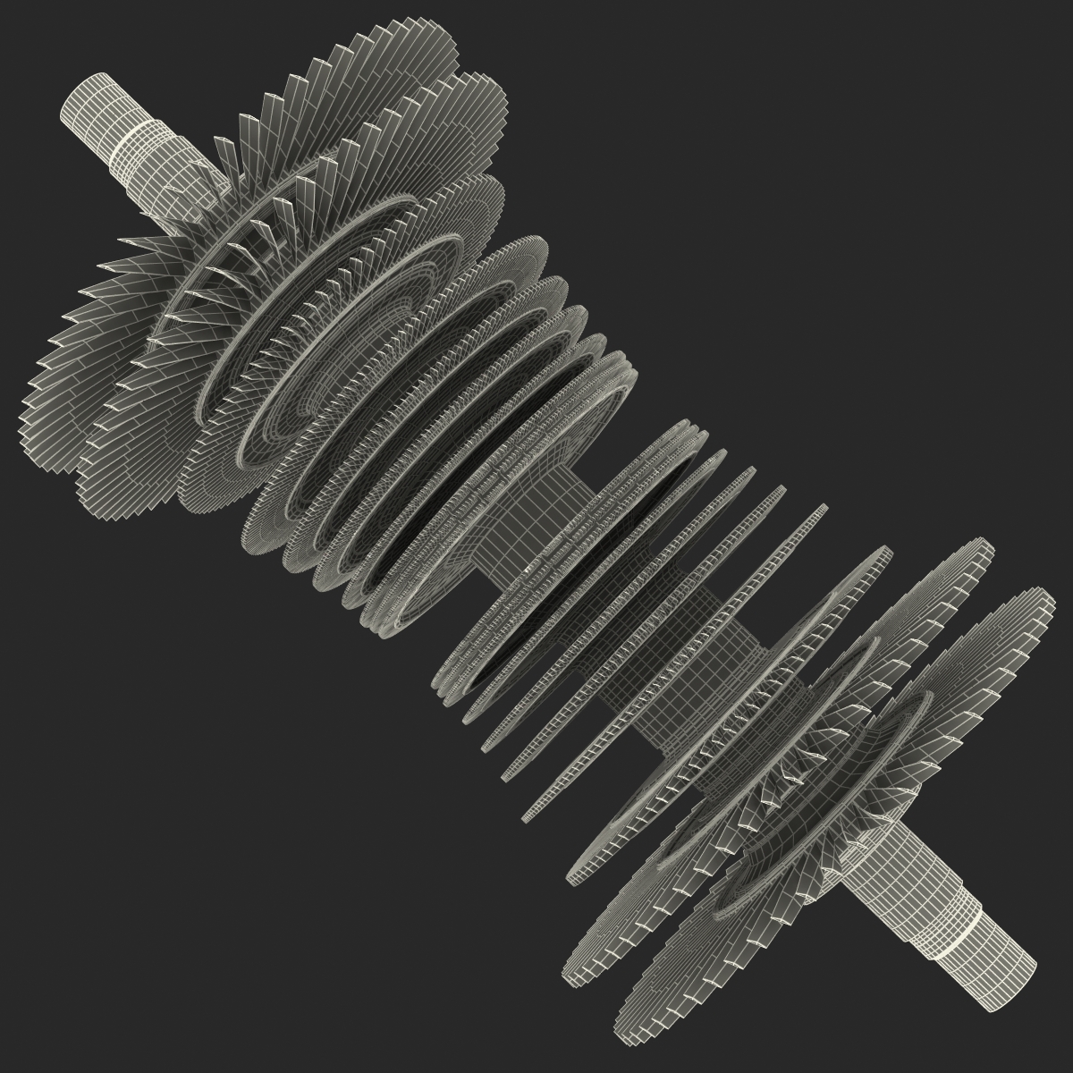 3D Steam Turbine model